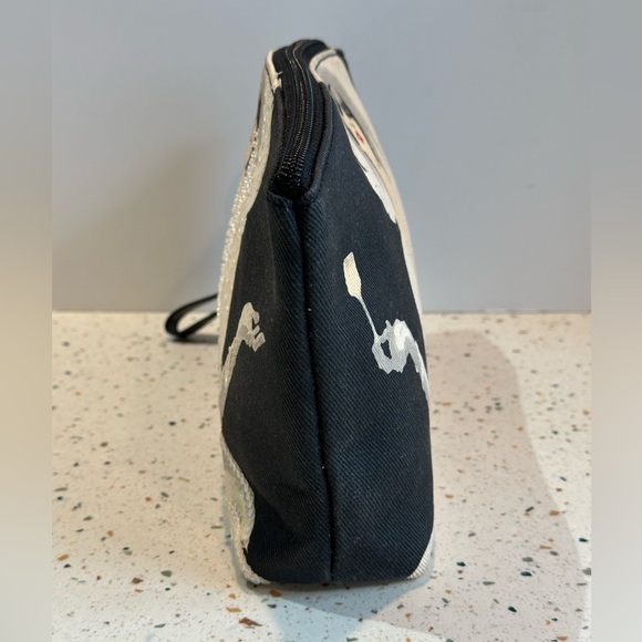 Vermouth Bianco Sequin Lady in Big Hat with Drink Clutch Travel or Cosmetics Bag - Picture 5 of 11